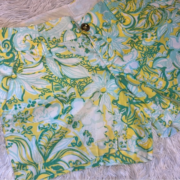 Lilly Pulitzer Callahan Shorts Dandelion Yellow Beach Gypsies | Size 0 NWT - Picture 4 of 13